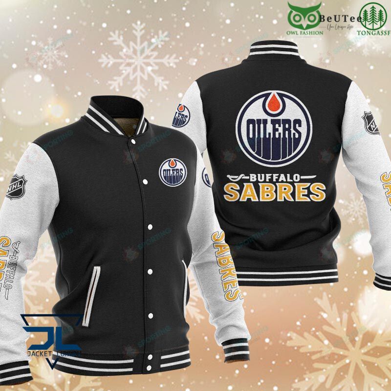 NHL National Hockey League Edmonton Oilers Baseball Varsity Jacket