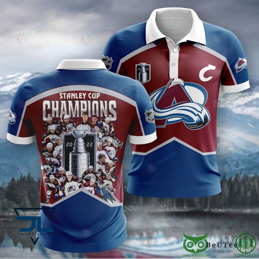 Colorado Avalanche NHL Team Champions AOP Polo Shirt