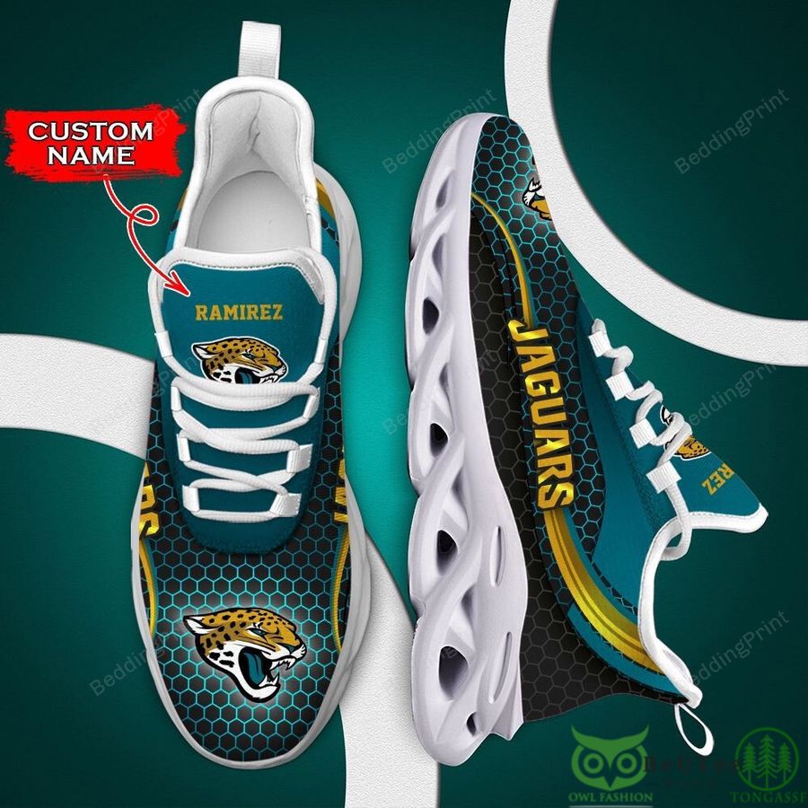 13 Jacksonville Jaguars NFL Custom Name Max Soul Shoes