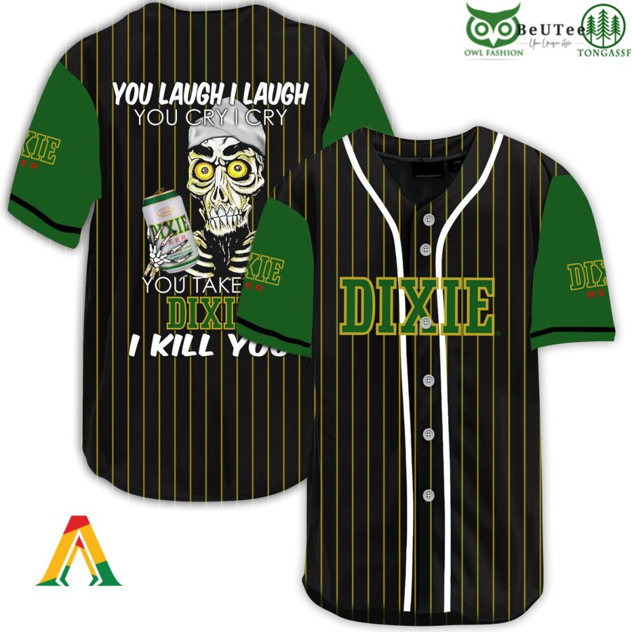 Laugh Cry Take My Dixie Beer I Kill You Halloween Baseball Jersey Shirt