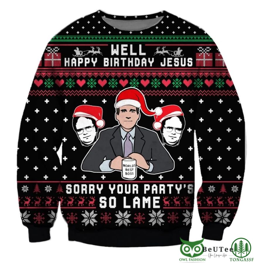 Your Party's So Lame Symbol 3D Christmas Ugly Sweater