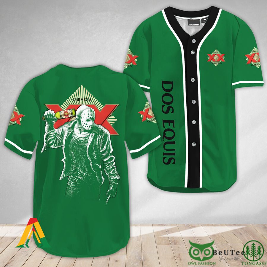 Horror Jason Voorhees Dos Equis Halloween Baseball Jersey