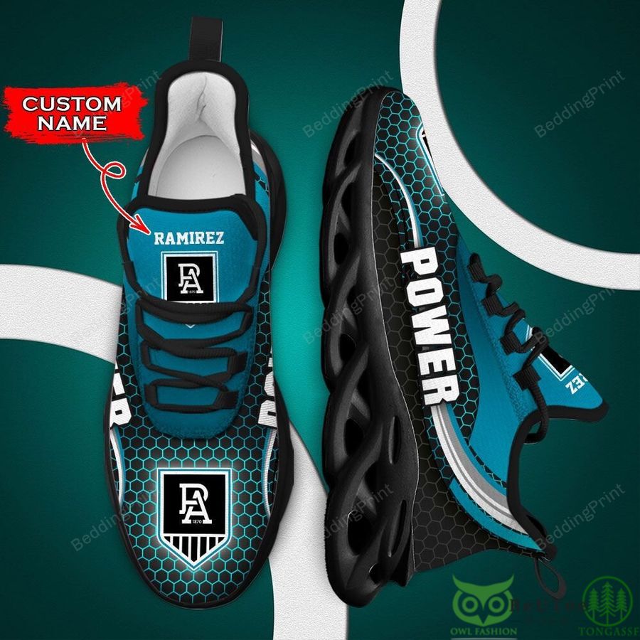 Port Adelaide Power AFL Custom Name Max Soul Shoes