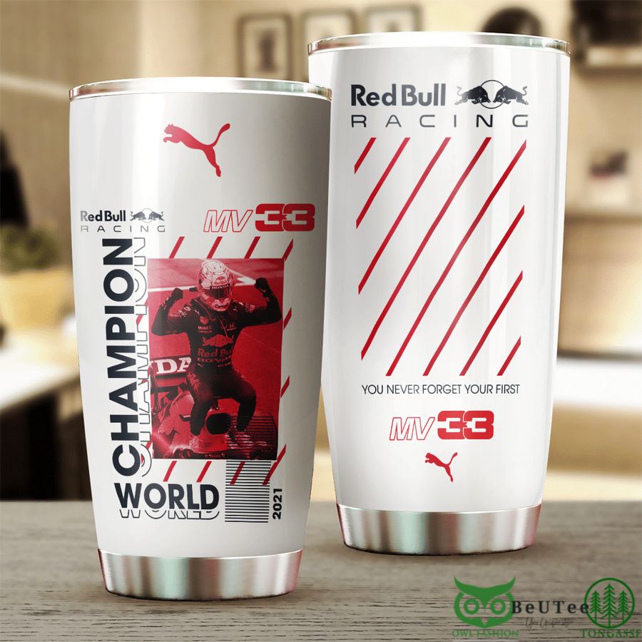 Red Bull Racing MV33 Champion White Stainless Steel Tumbler
