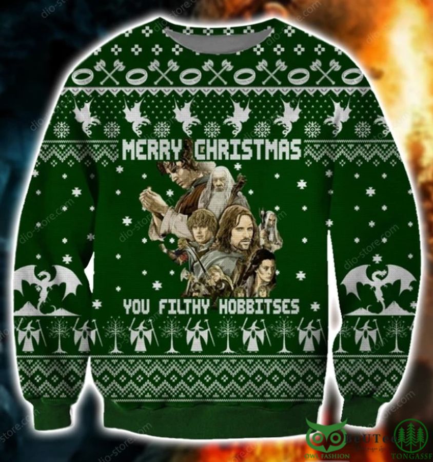 You Filthy Hobbitses Symbol 3D Christmas Ugly Sweater