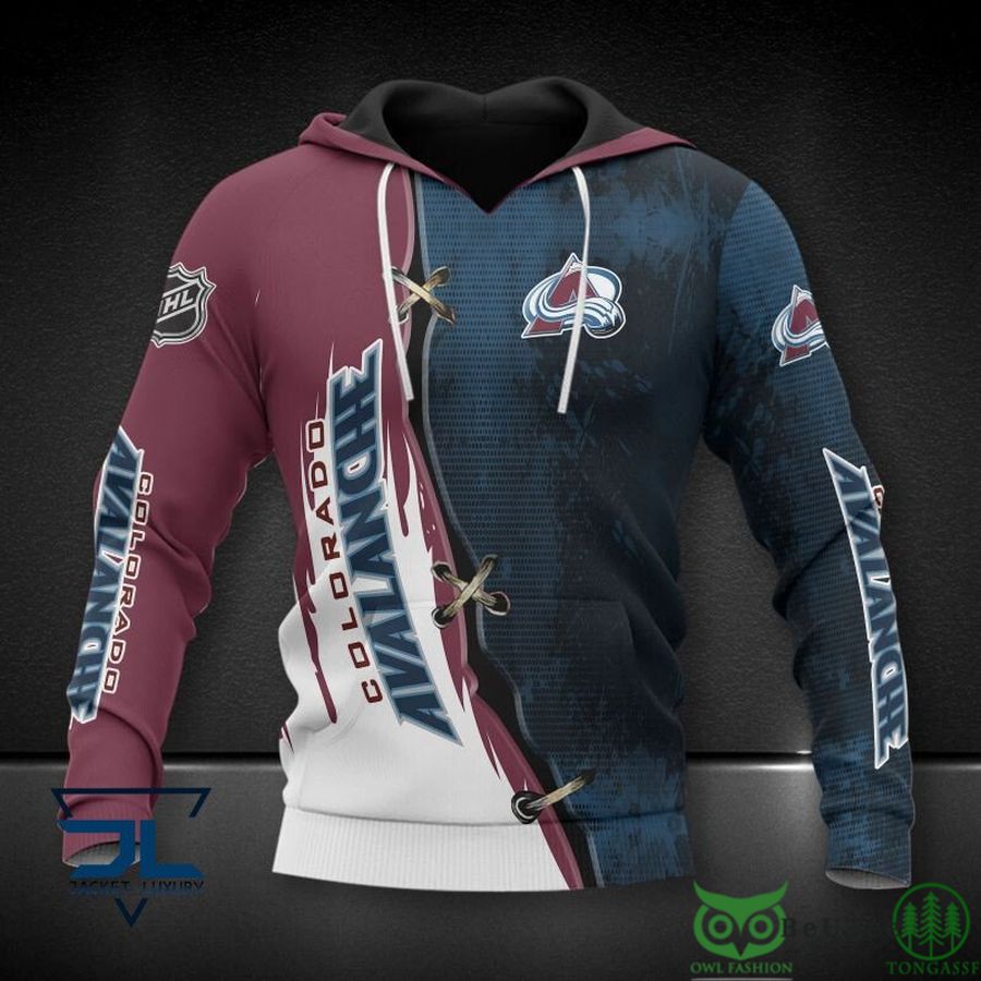 Colorado Avalanche NHL Cross 3D Hoodie Sweatshirt Jacket