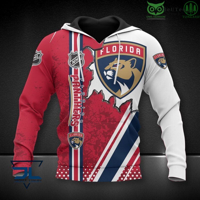 Ice Hockey Team Florida Panthers NHL 3D Hoodie Sweatshirt Jacket