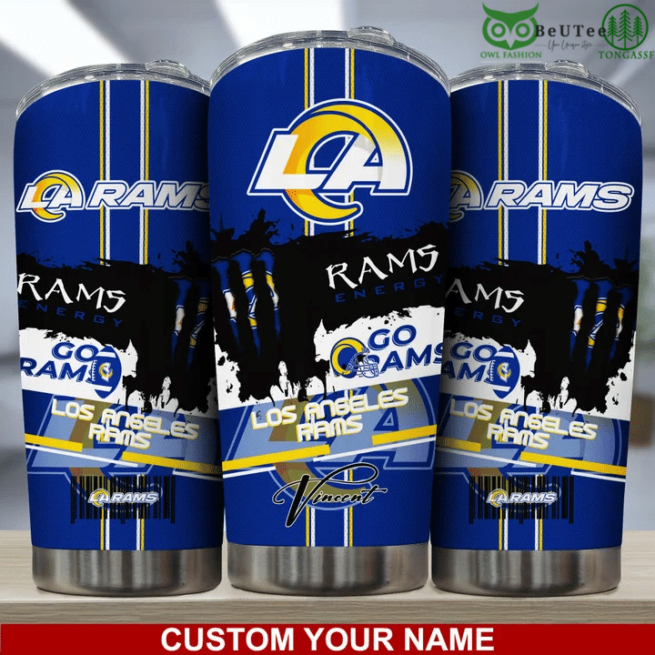 Los Angeles Rams Monster Energy Sponsor NFL Personalized Tumbler