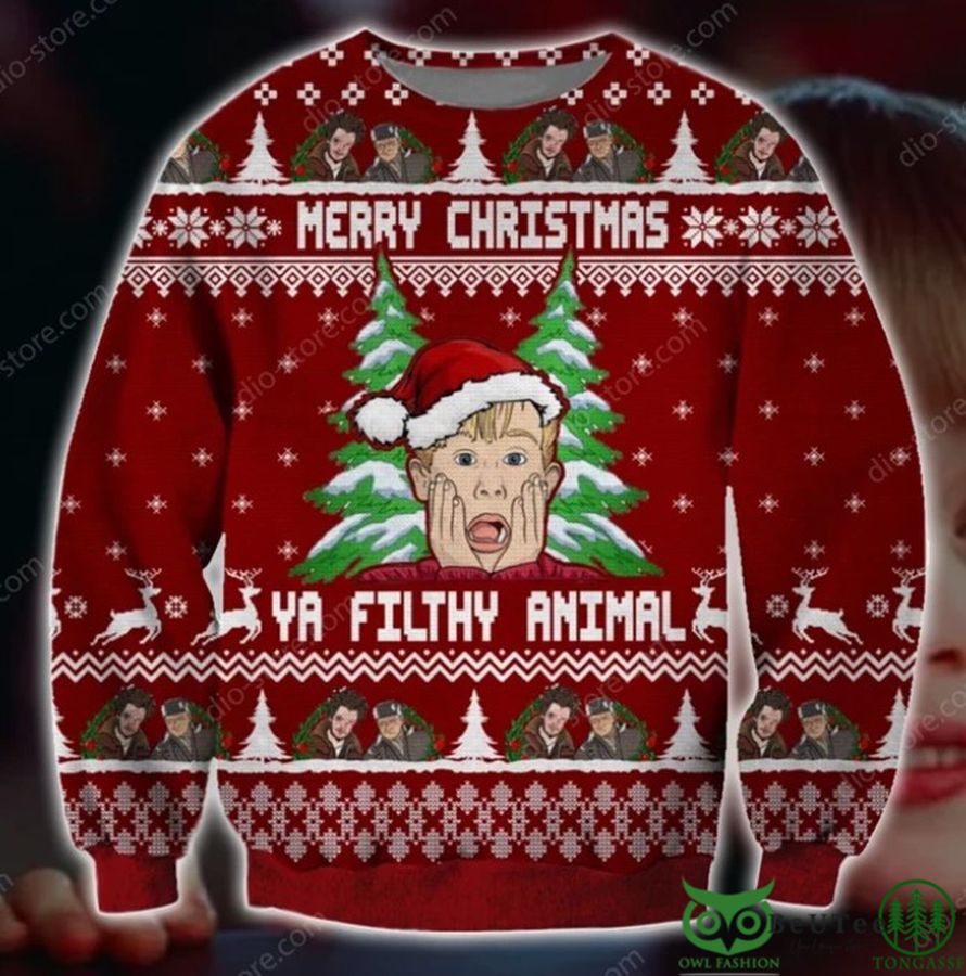 Ya Filthy Animal Symbol 3D Christmas Ugly Sweater