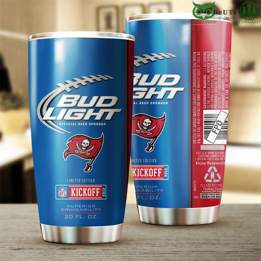 Bud Light Tampa Bay Buccaneers Sponsor Beer American Football NFL Tumbler