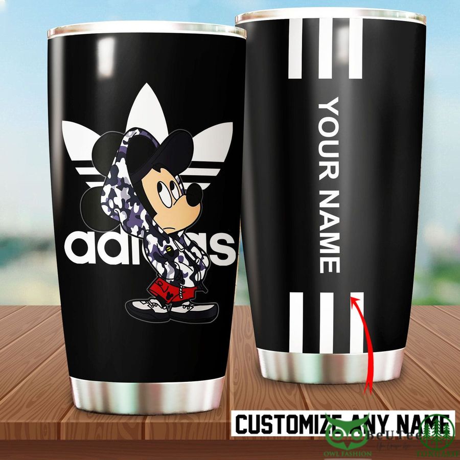 Custom Name Mickey Mouse Adidas Stainless Steel Tumbler