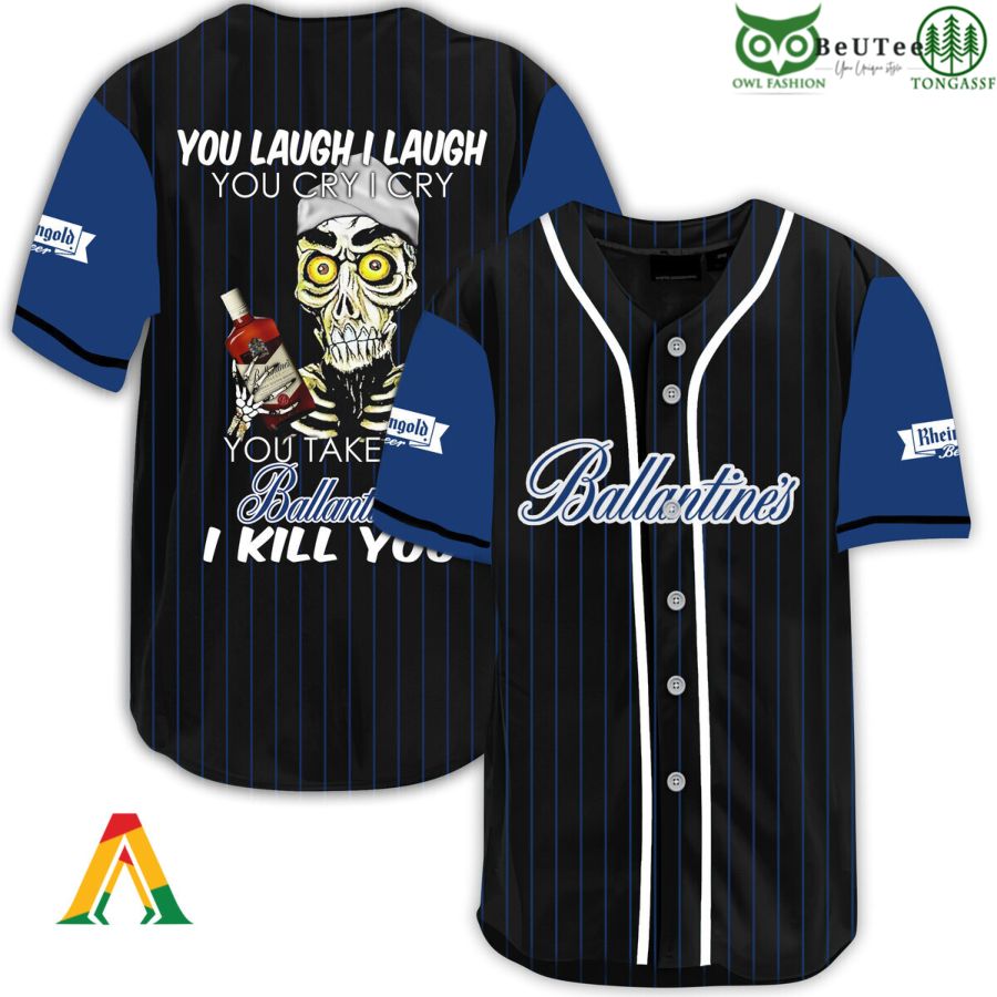 Laugh Cry Take My Ballantines I Kill You Halloween Baseball Jersey Shirt