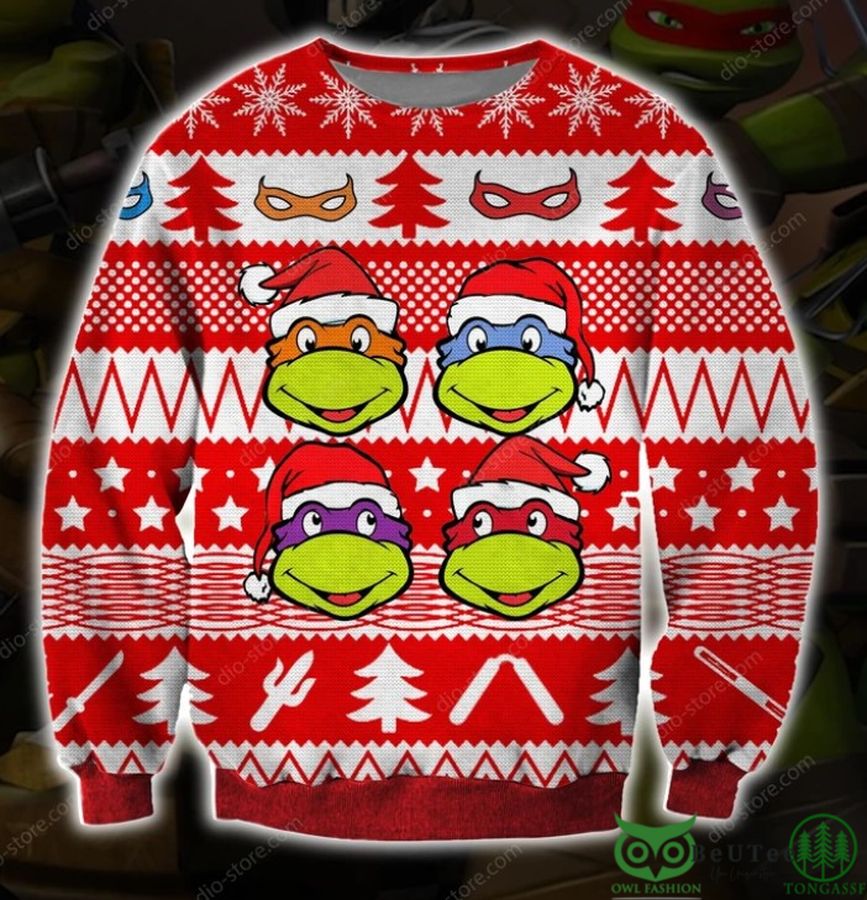 Ninja Turtles Symbol 3D Christmas Ugly Sweater