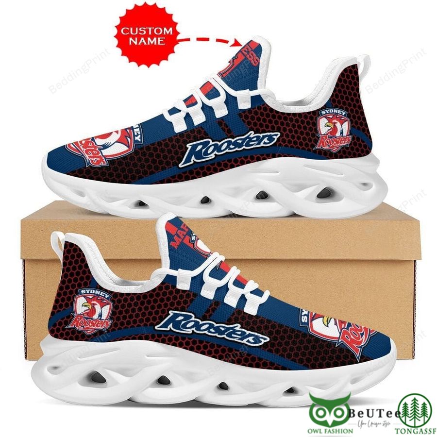 Sydney Roosters NRL Custom Name Max Soul Shoes