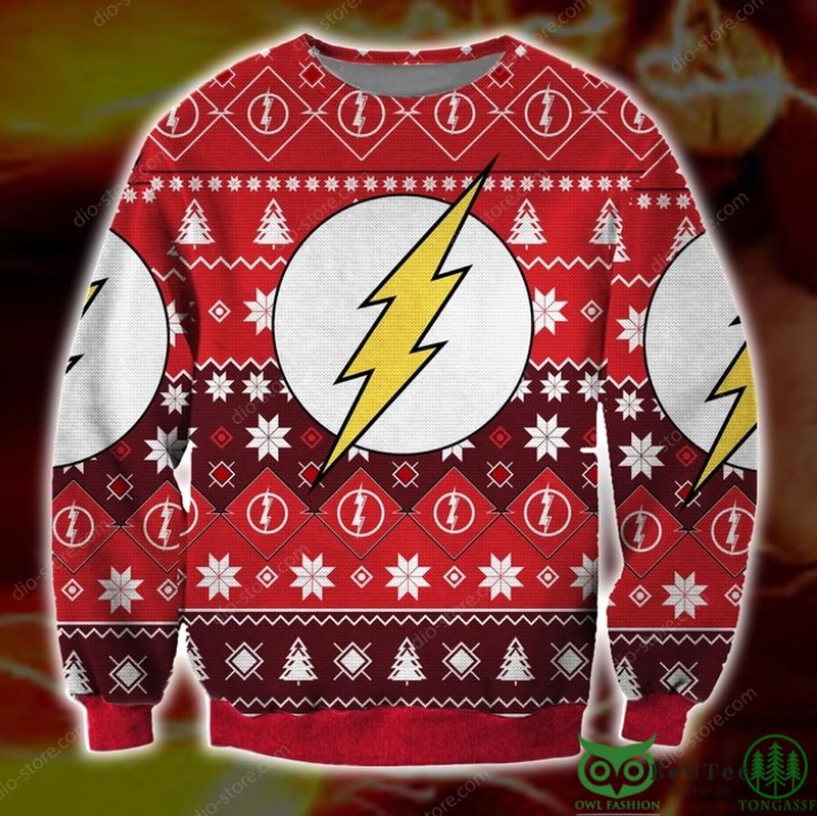 The Flash Symbol 3D Christmas Ugly Sweater