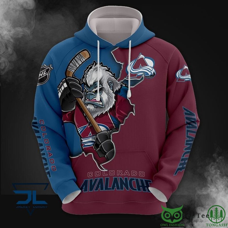 Colorado Avalanche NHL Mascot 3D Hoodie Sweatshirt Jacket