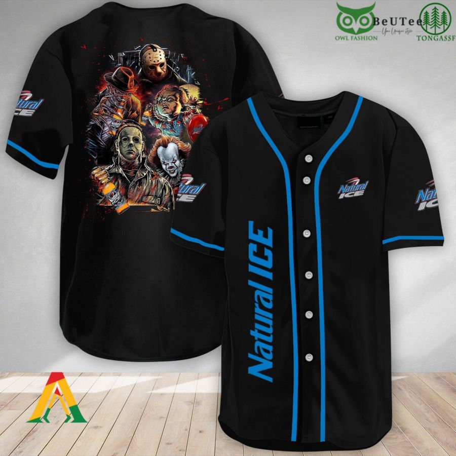 Halloween Horror Characters Natural Ice Baseball Jersey Shirt