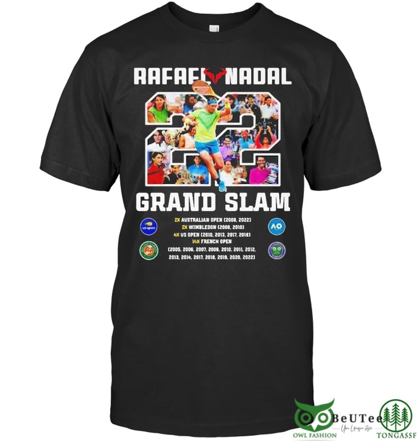 Rafael Nadal Grand Slam 22 Legendary King of Clay 2D t shirt Tennis
