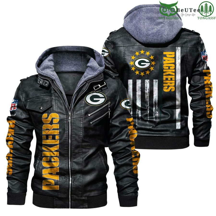 Green Bay Packers NFL National Football League Leather Jacket