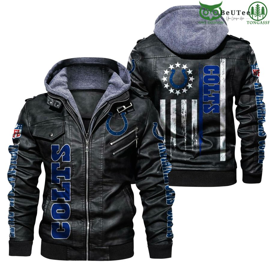 Indianapolis Colts NFL National Football League Leather Jacket