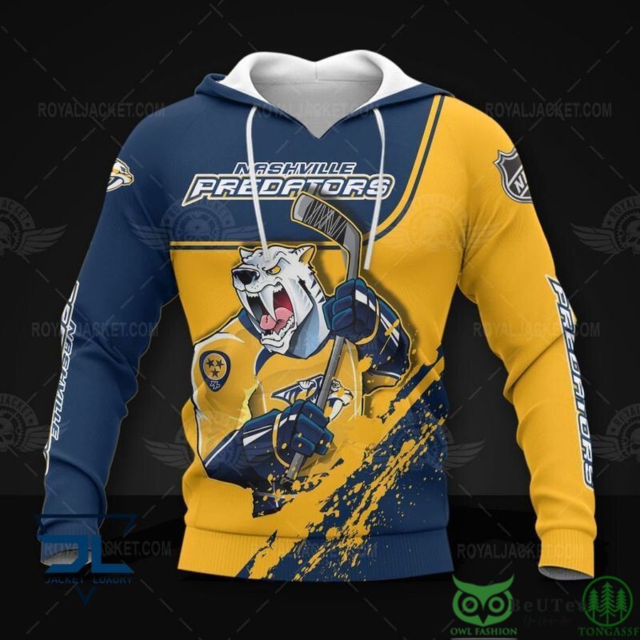 Nashville Predators NHL Ice Bear 3D Printed Hoodie Sweatshirt Tshirt