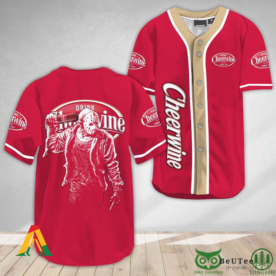 Horror Jason Voorhees Cheerwine Halloween Baseball Jersey