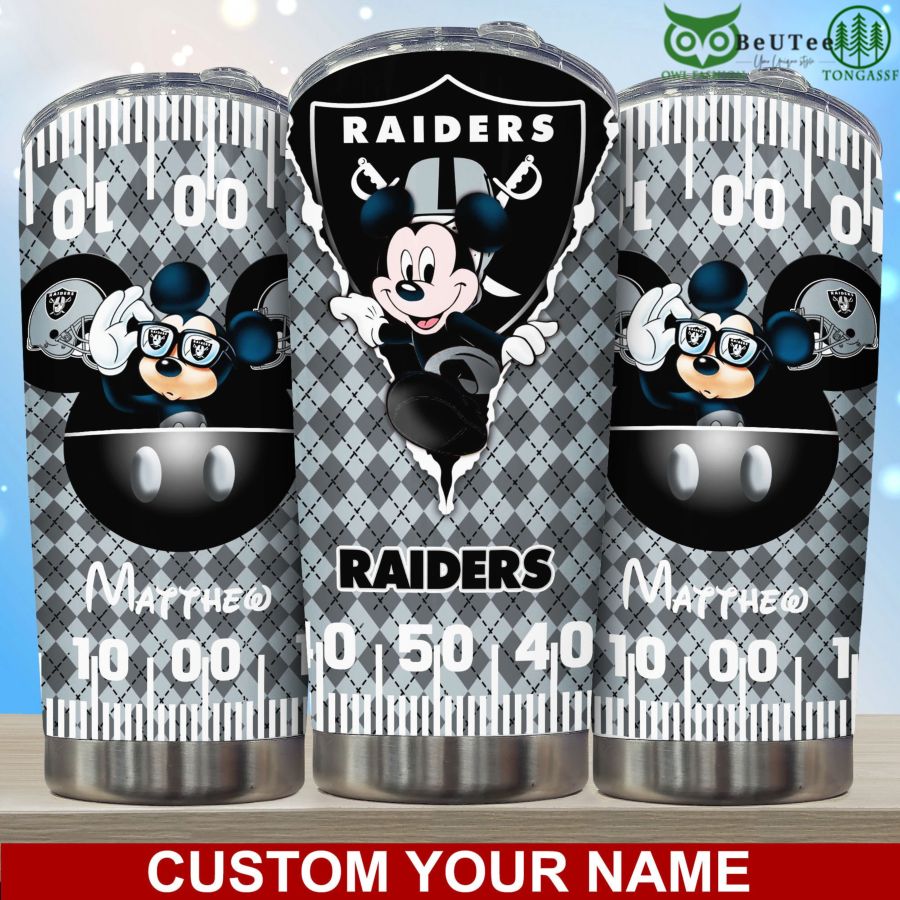 Oakland Raiders Mickey Mouse Limited Personalized Tumbler