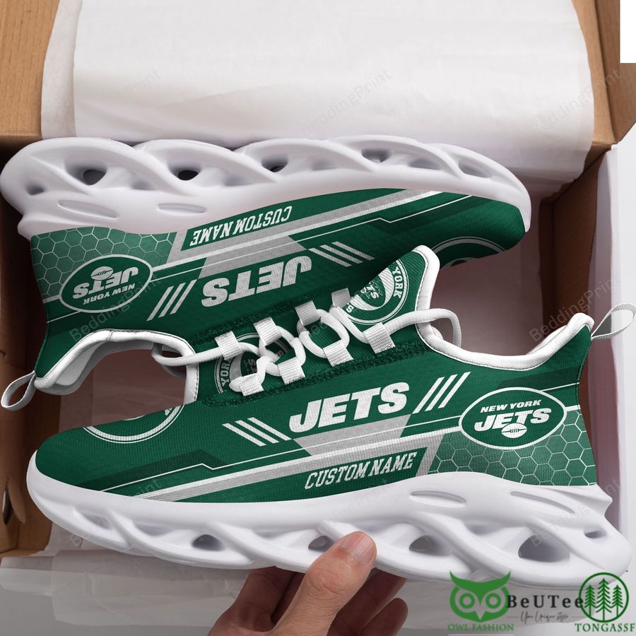 New York Jets Custom Name Max Soul Shoes