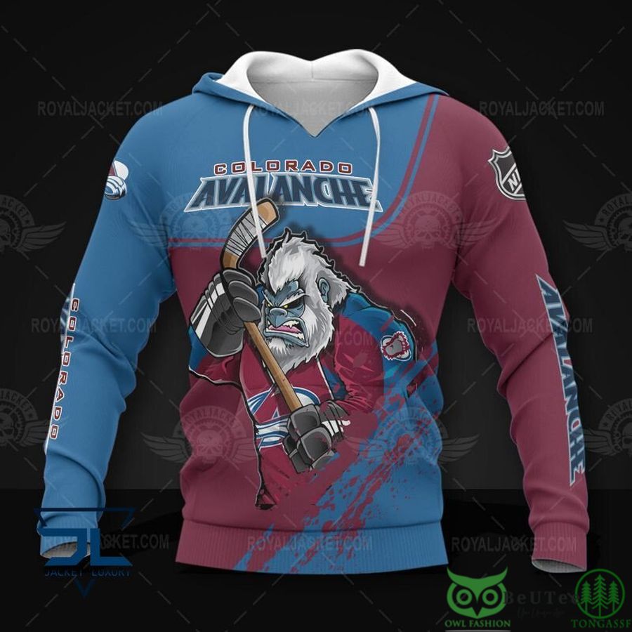 Colorado Avalanche NHL Monster 3D Hoodie Sweatshirt Jacket