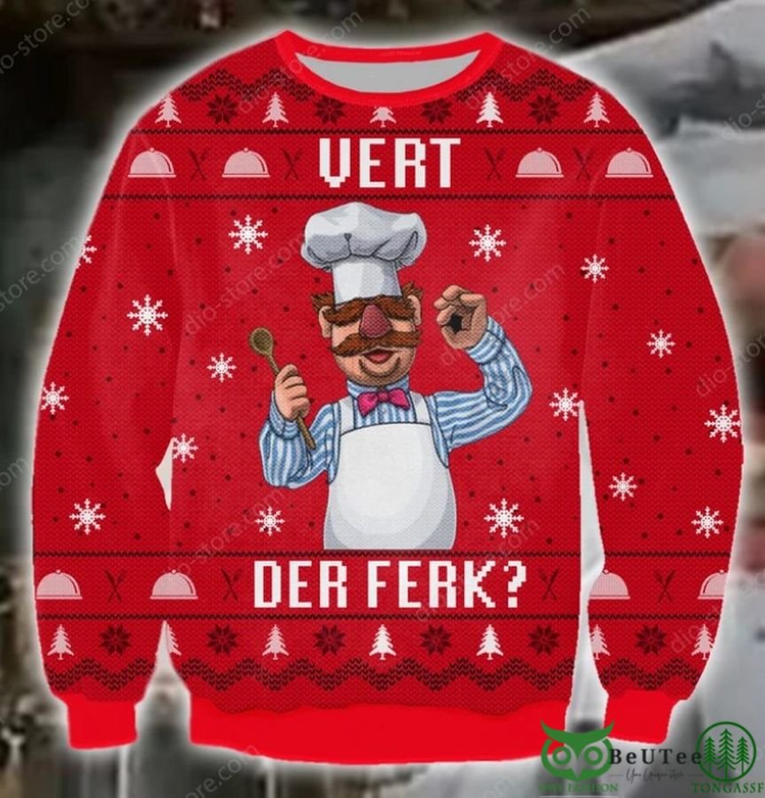Vert Der Ferk Symbol 3D Christmas Ugly Sweater