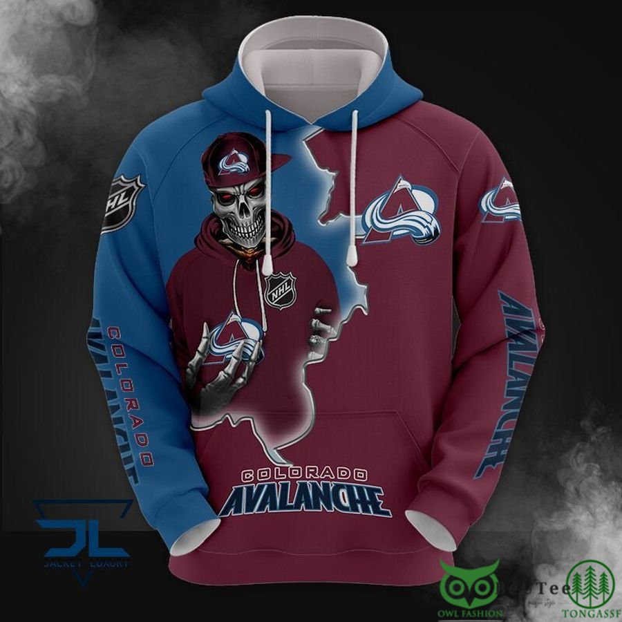Colorado Avalanche NHL Horror 3D Hoodie Sweatshirt Jacket