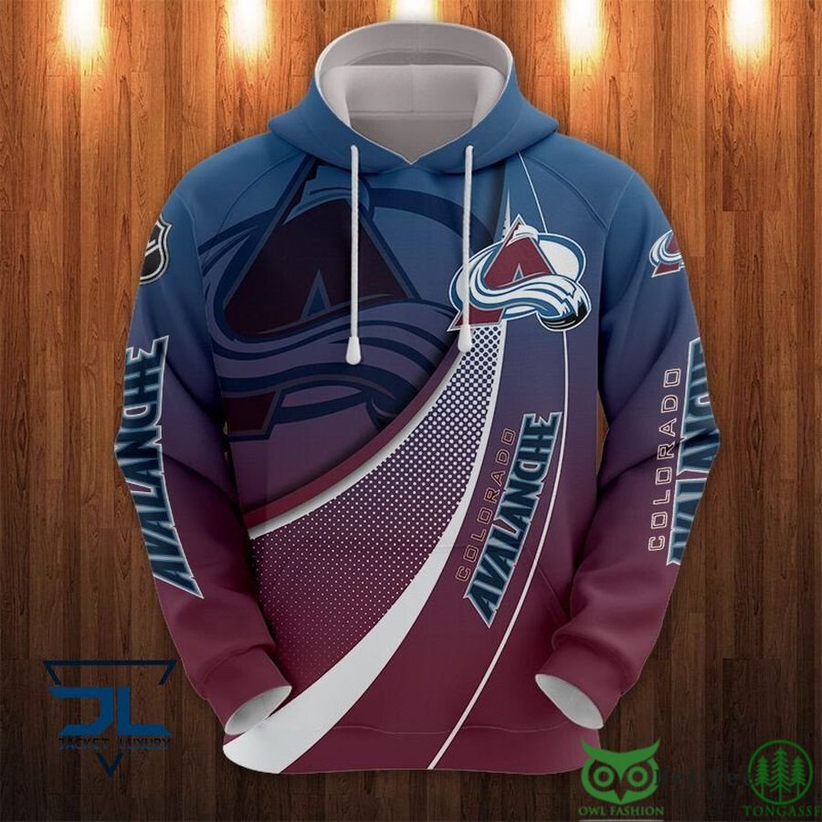 Colorado Avalanche NHL Wave 3D Hoodie Sweatshirt Jacket
