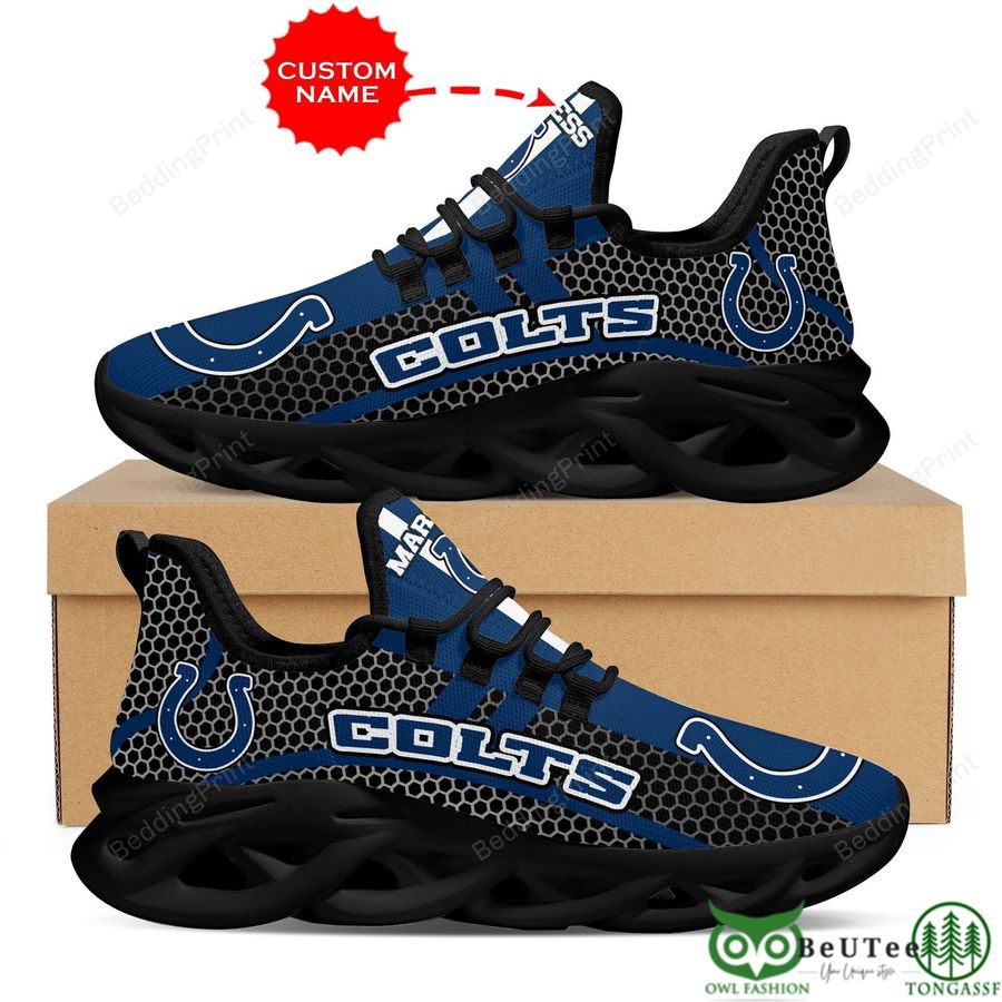 Indianapolis Colts NFL Custom Name Max Soul Shoes