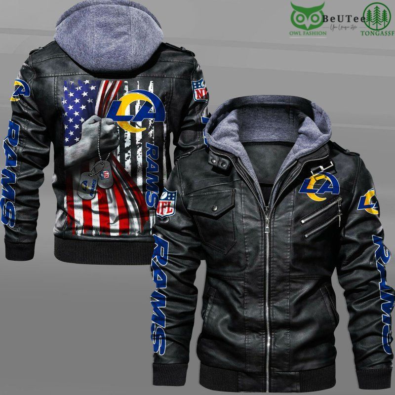 Los Angeles Rams NFL National Football League Leather Jacket