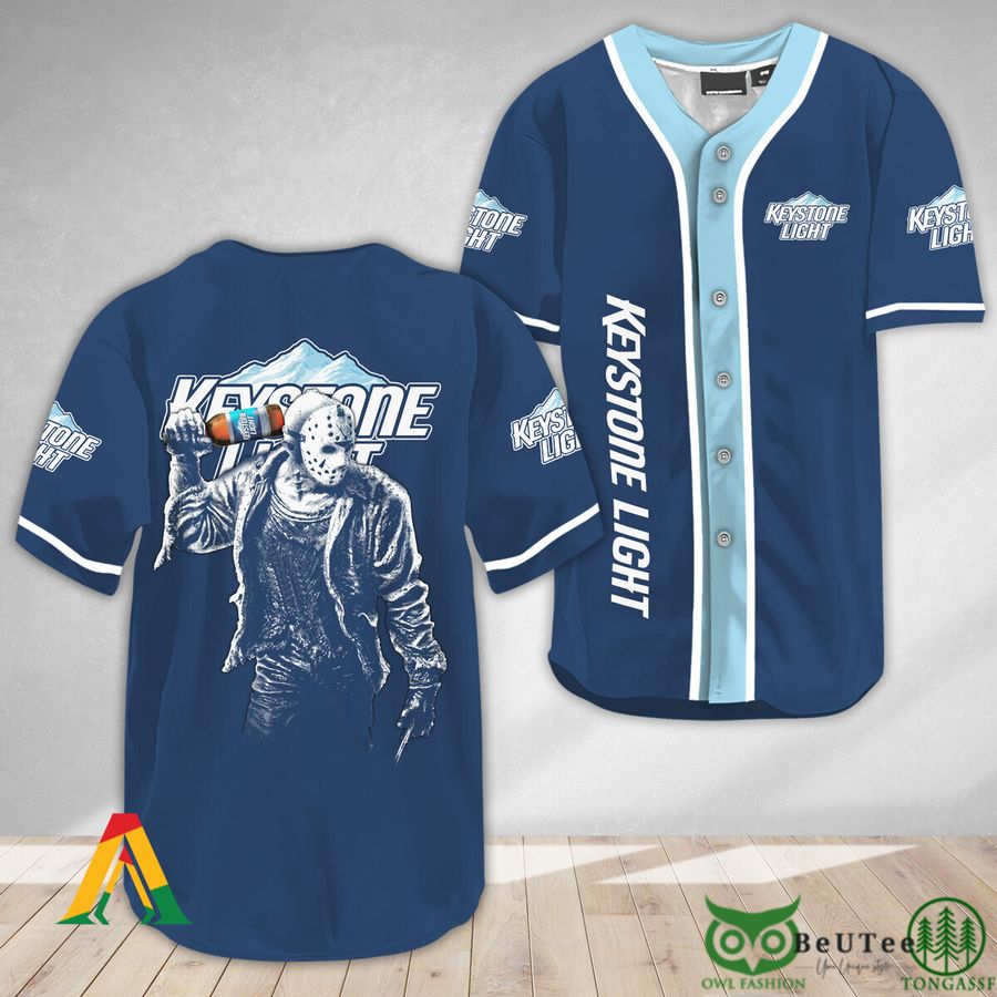 Horror Jason Voorhees Keystone Light Halloween Baseball Jersey