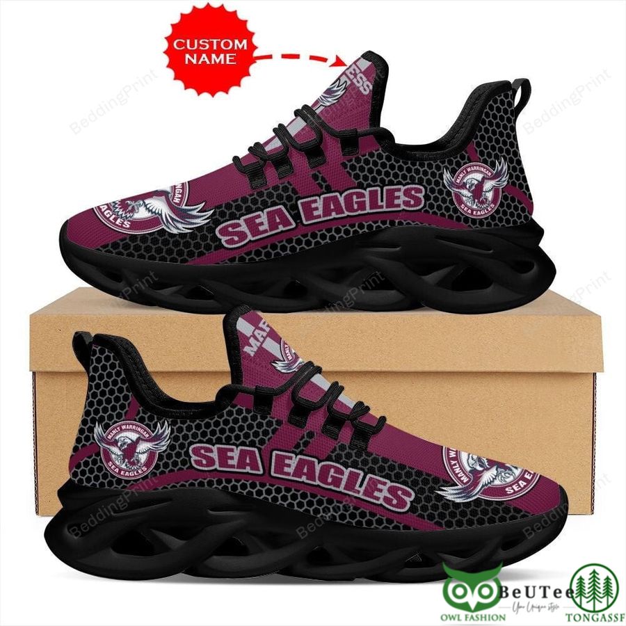 Manly Warringah Sea Eagles NRL Custom Name Max Soul Shoes