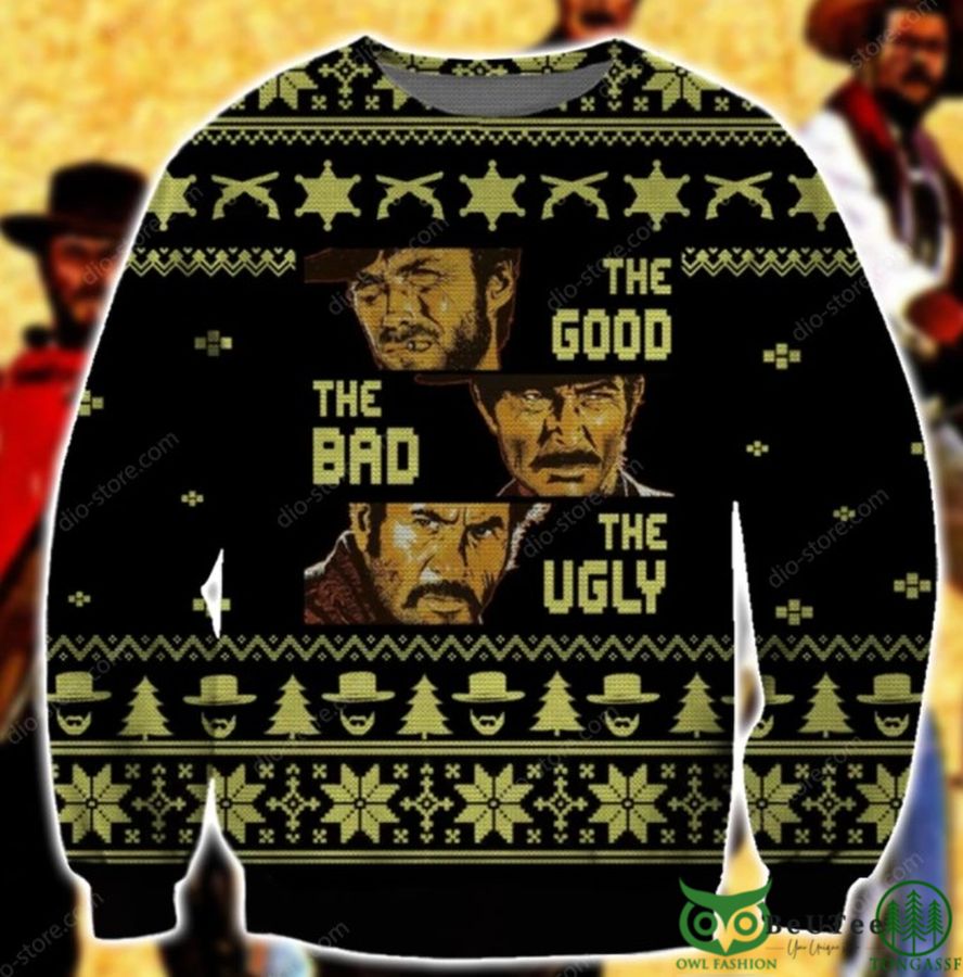 The Good The Bad Symbol 3D Christmas Ugly Sweater