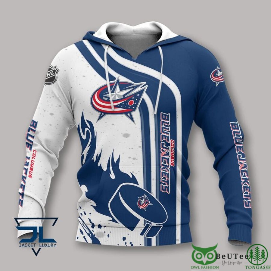 Columbus Blue Jackets NHL Symbol 3D Hoodie Sweatshirt Jacket