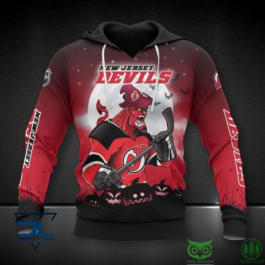 New Jersey Devils Hoodie 3D Retro Concepts Custom Jersey Devils