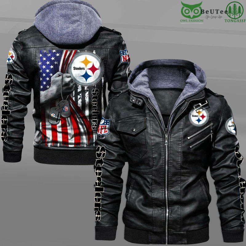 Pittsburgh Steelers NFL National Football League Leather Jacket