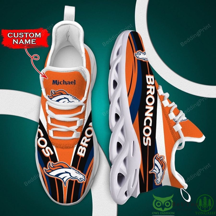 Custom Name NFL Denver Broncos Style Logo Caro Max Soul Shoes Gift