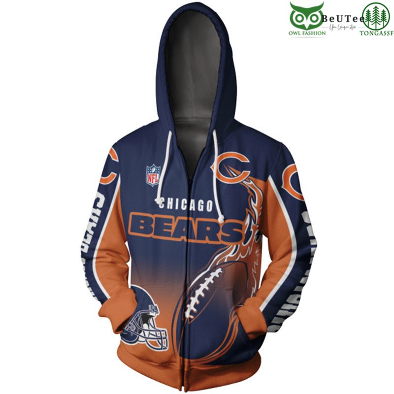Chicago Bears NFL American Football League Champion 3D Hoodie