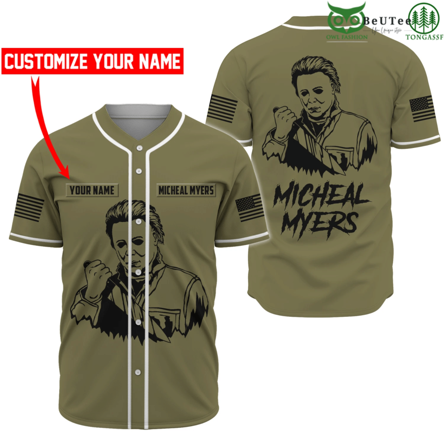 Personalized Michael Myers Halloween Baseball Jersey Shirt
