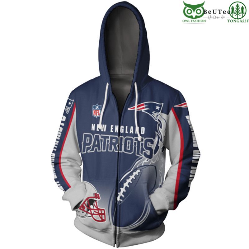 New England Patriots Football Camo 3D Hoodie Nfl Logo 3D