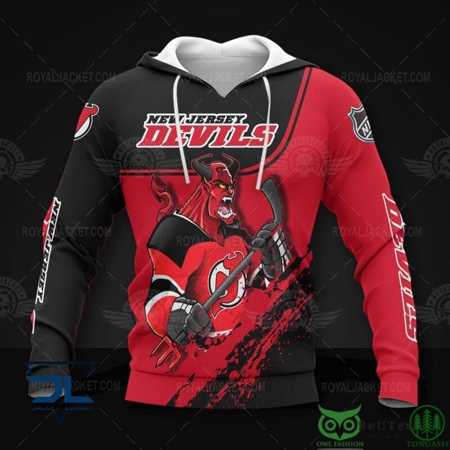 New Jersey Devils Hoodie 3D Retro Concepts Custom Jersey Devils
