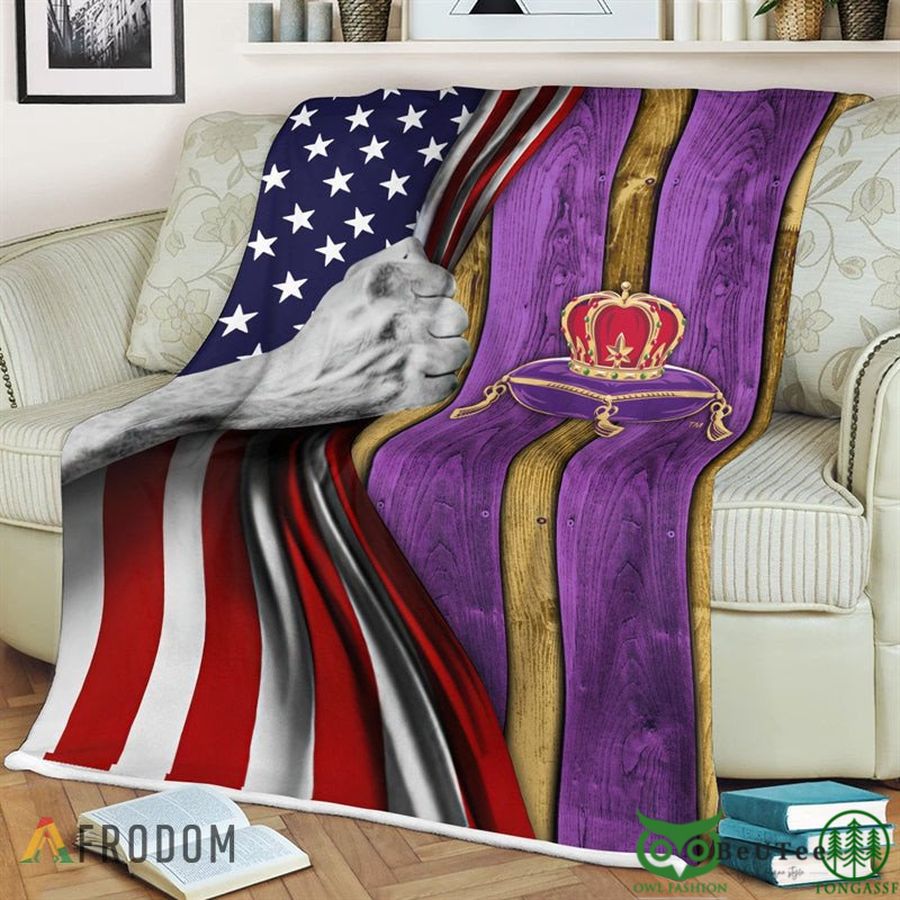 USA Flag Crown Royal Blanket