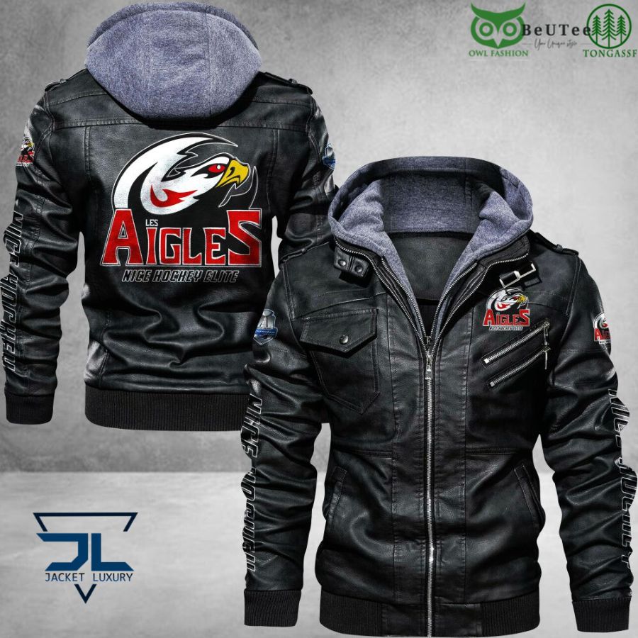 Nice hockey Côte d'Azur Ligue Magnus Leather Jacket 