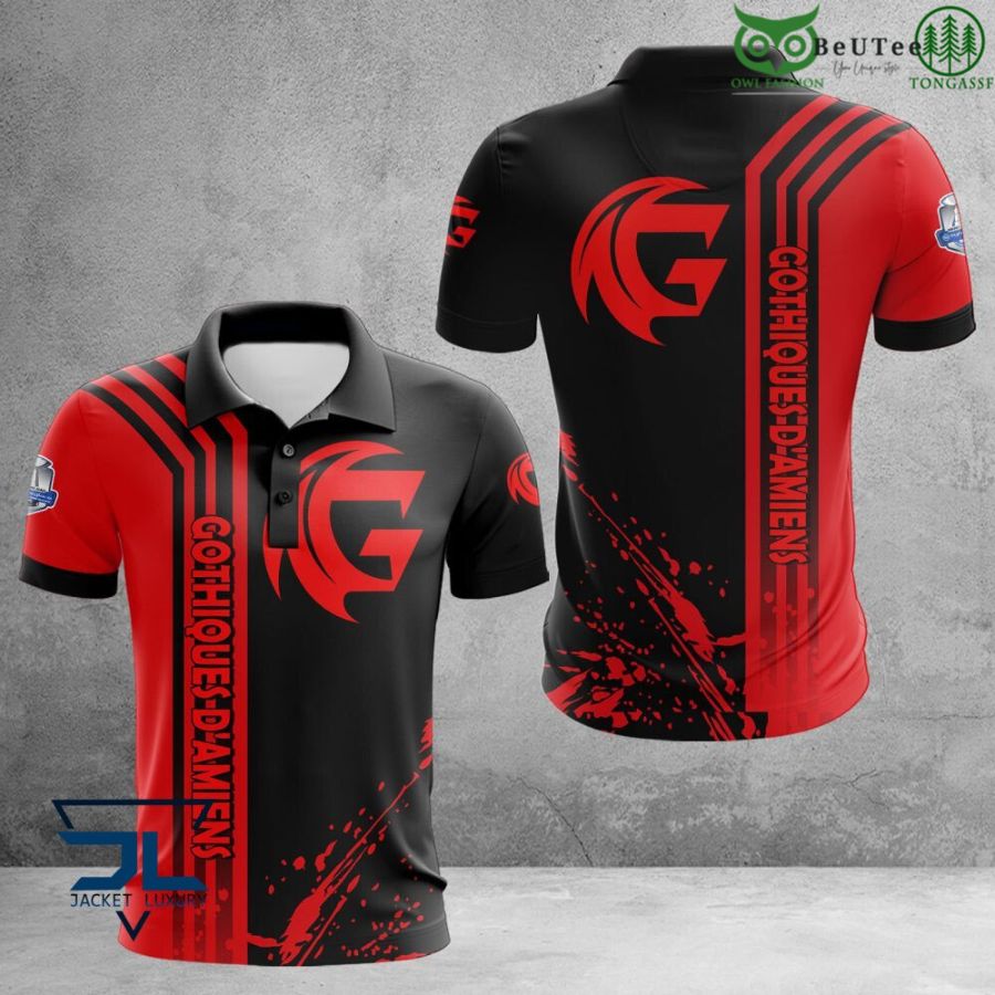 Gothiques d'Amiens Synerglace Ligue Magnus 3D Polo Hoodie