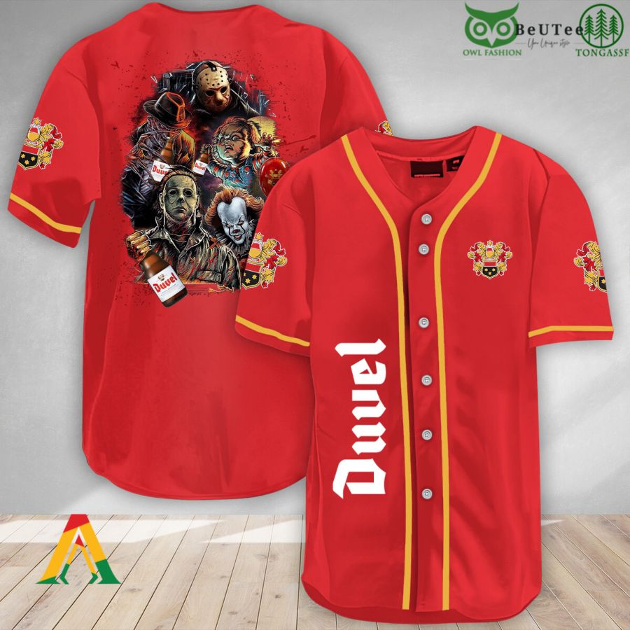 Halloween Horror Characters Duvel Baseball Jersey Shirt