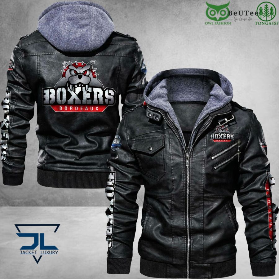 Boxers de Bordeaux Ligue Magnus Leather Jacket 